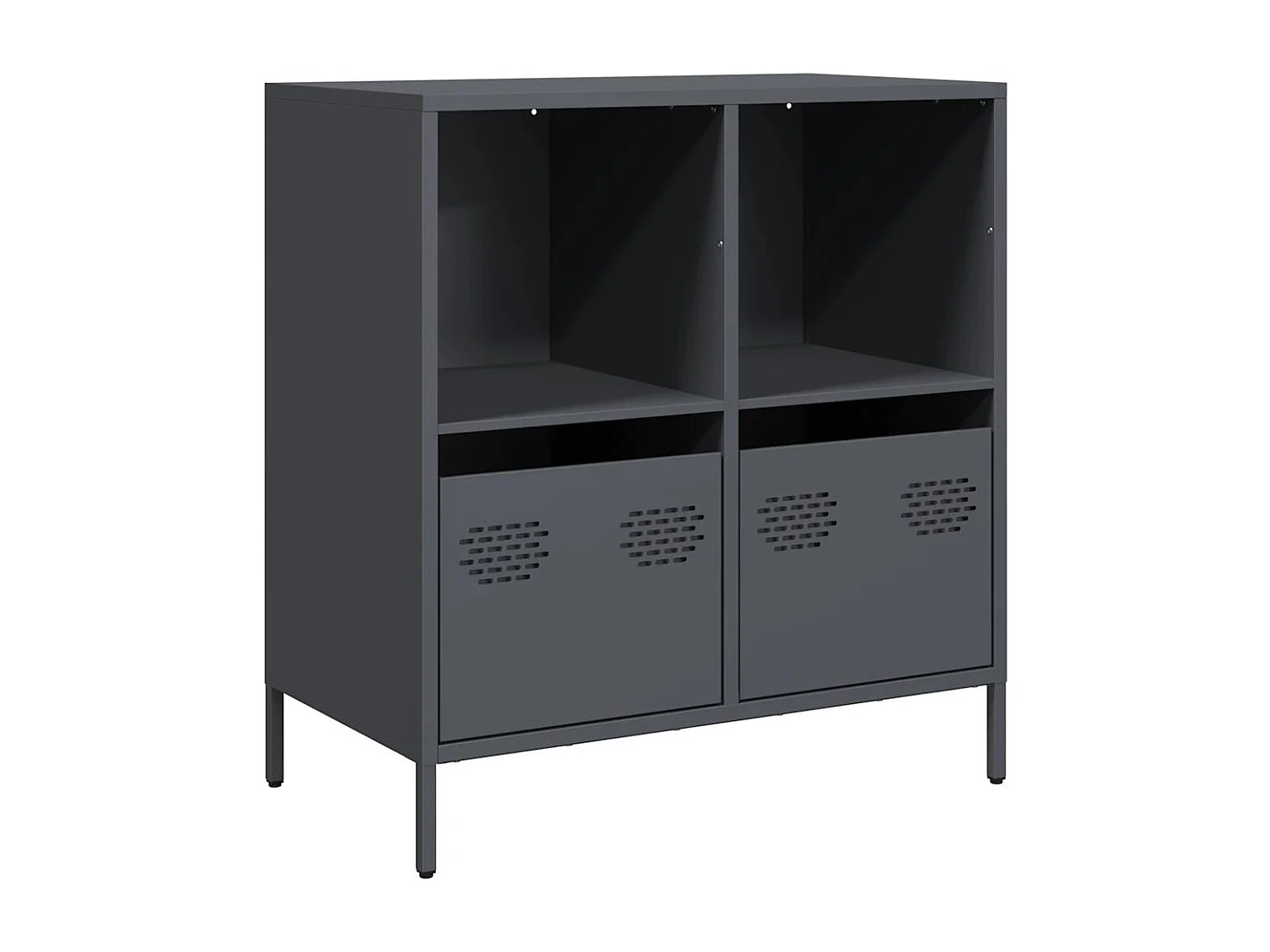 Buffet anthracite 68x39x73,5 cm acier laminé à froid