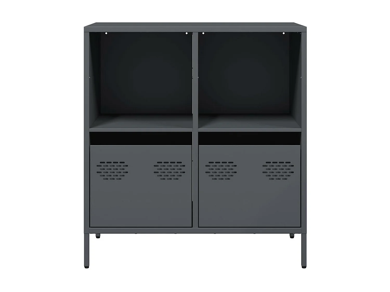 Buffet anthracite 68x39x73,5 cm acier laminé à froid