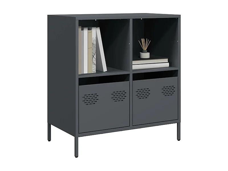 Buffet anthracite 68x39x73,5 cm acier laminé à froid