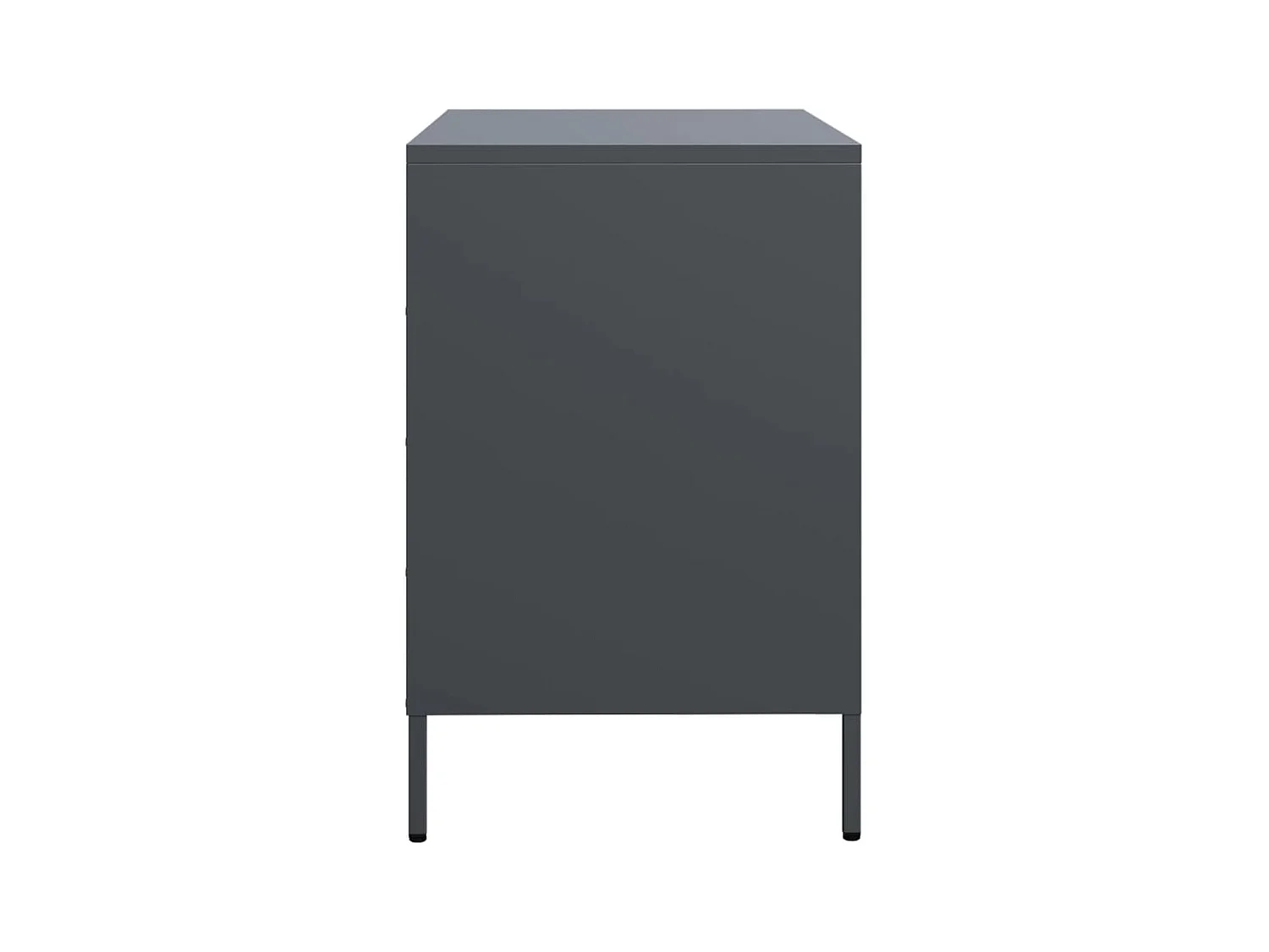 Credenza Antracite 68x39x58,5 cm in Acciaio Laminato a Freddo