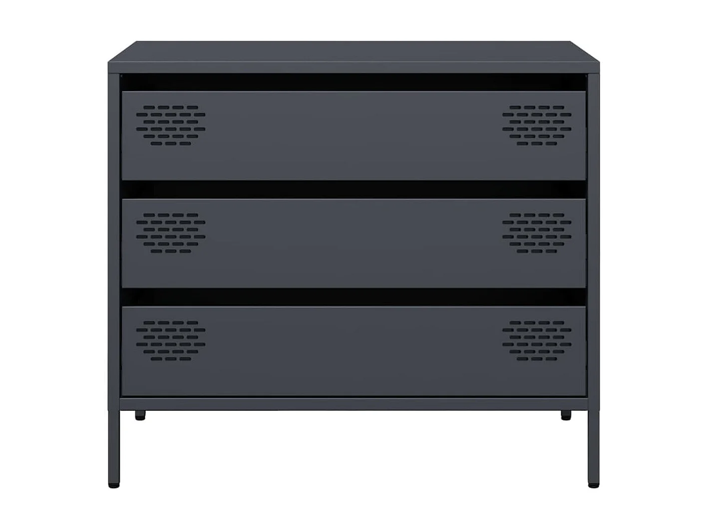 Credenza Antracite 68x39x58,5 cm in Acciaio Laminato a Freddo