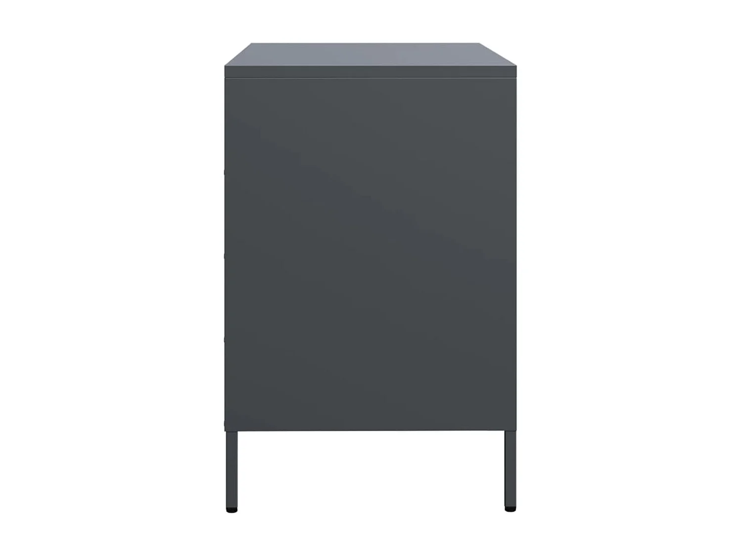 Credenza Antracite 68x39x58,5 cm in Acciaio Laminato a Freddo