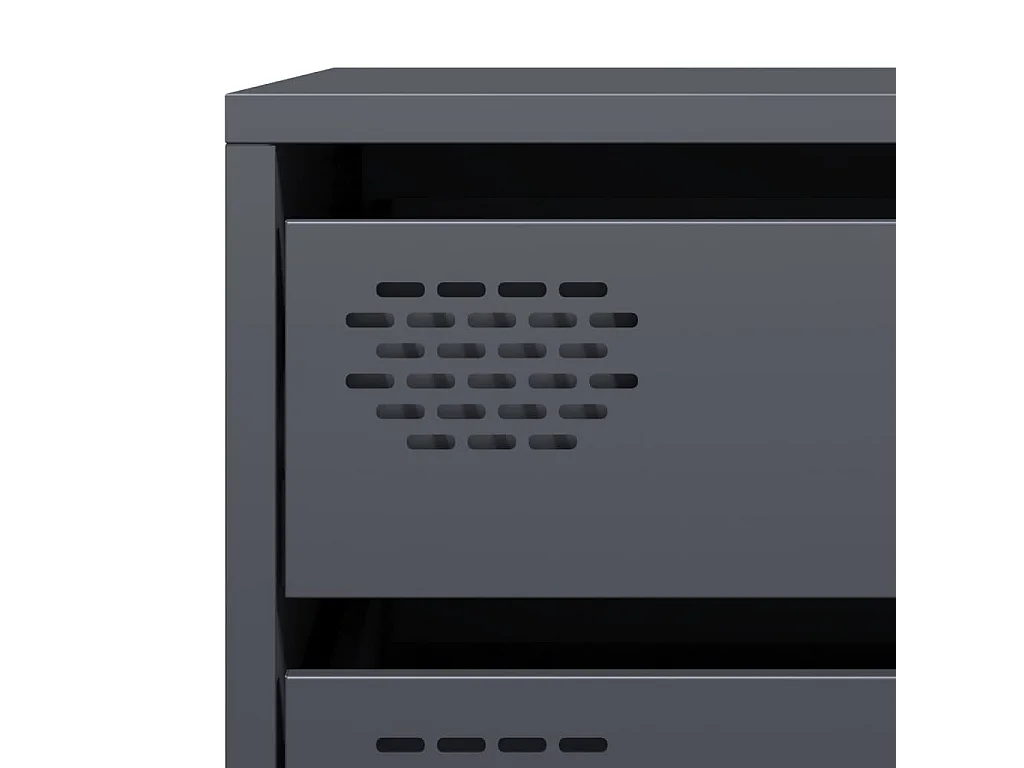 Credenza Antracite 68x39x58,5 cm in Acciaio Laminato a Freddo