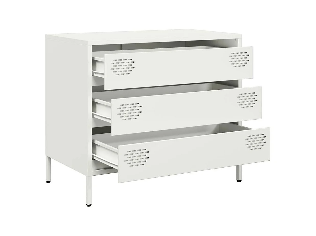 Dressoir 68x39x58,5 cm koudgewalst staal wit