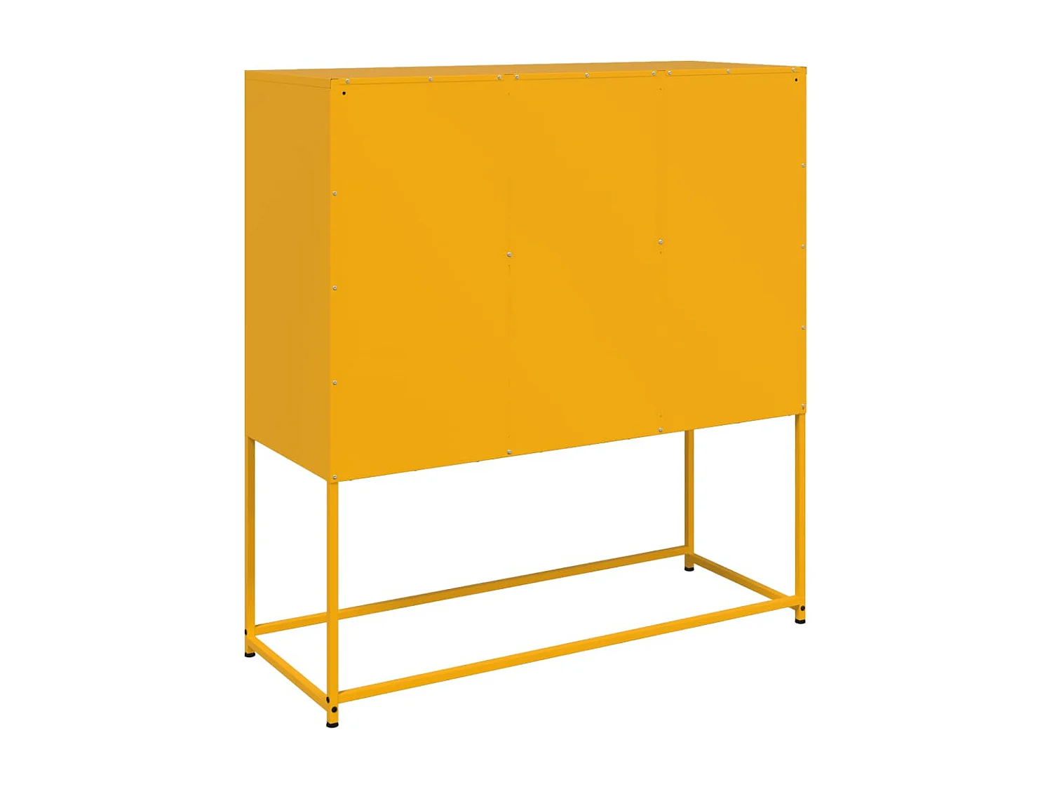 Aparador 100,5x39x107 cm aço amarelo mostarda