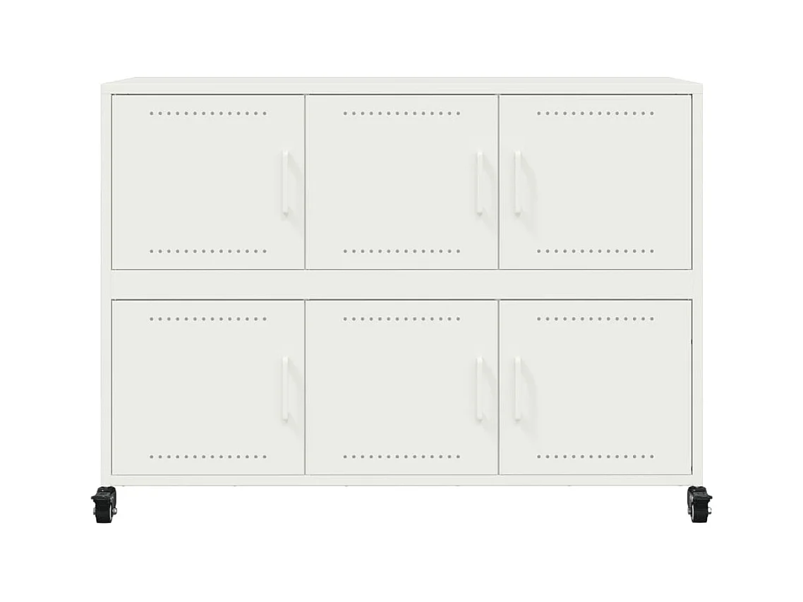 Buffet blanc 100,5x39x72 cm acier