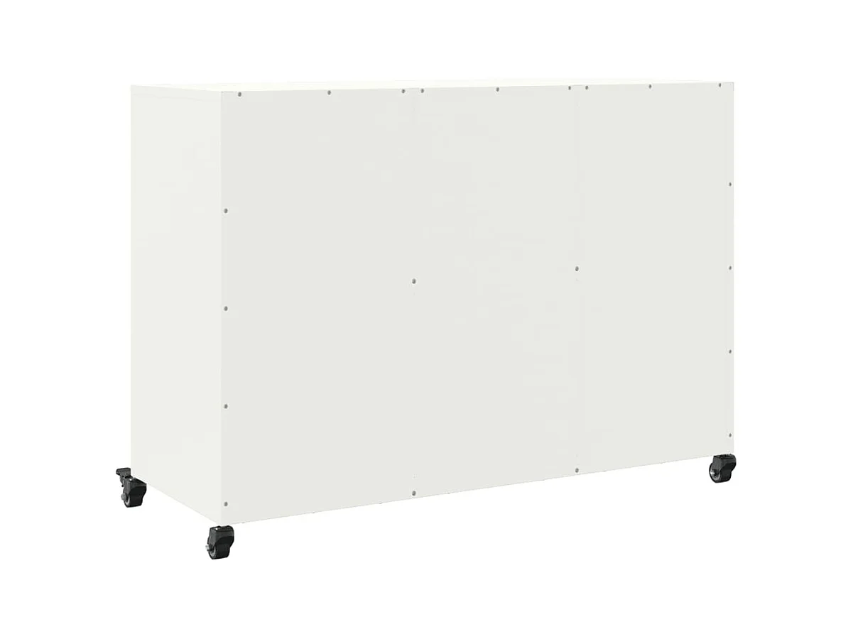 Buffet blanc 100,5x39x72 cm acier