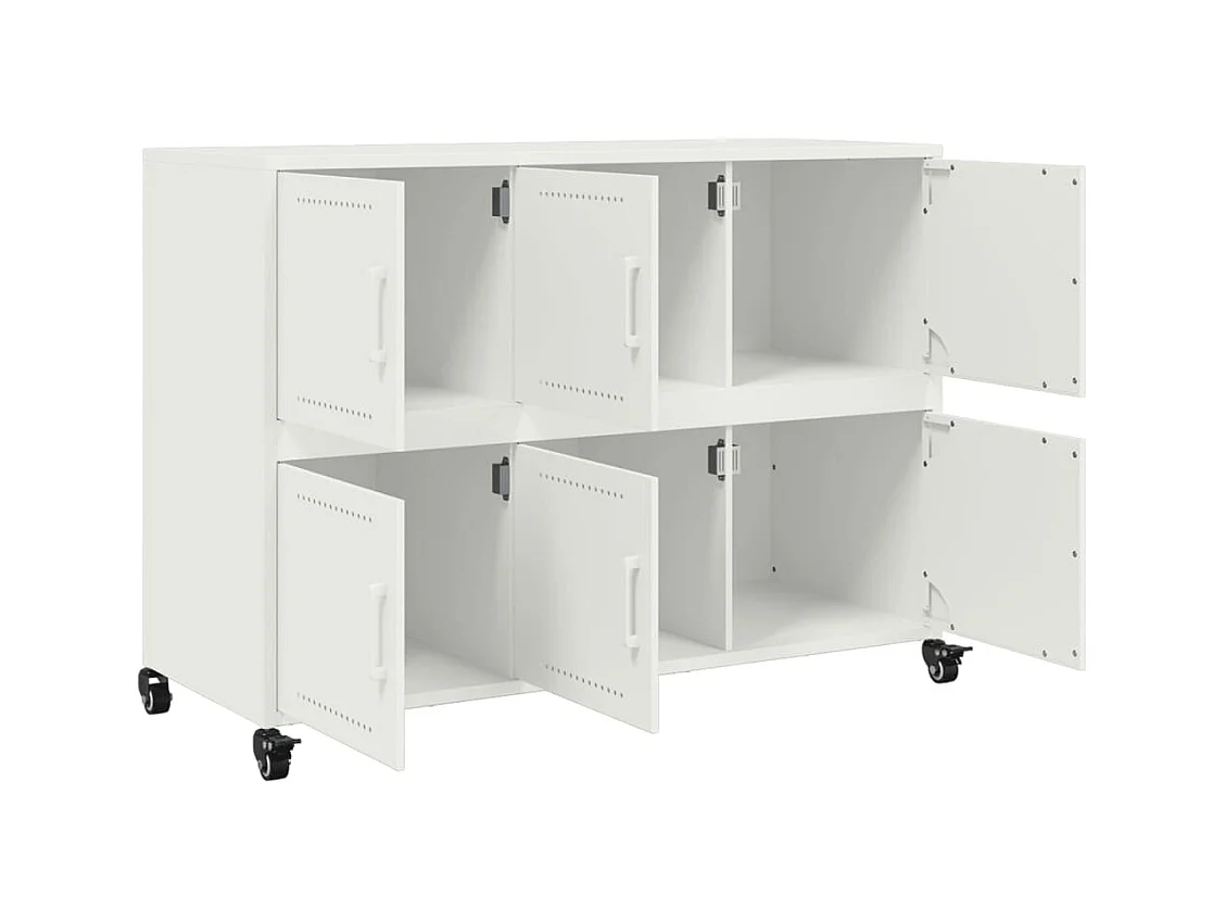 Buffet blanc 100,5x39x72 cm acier