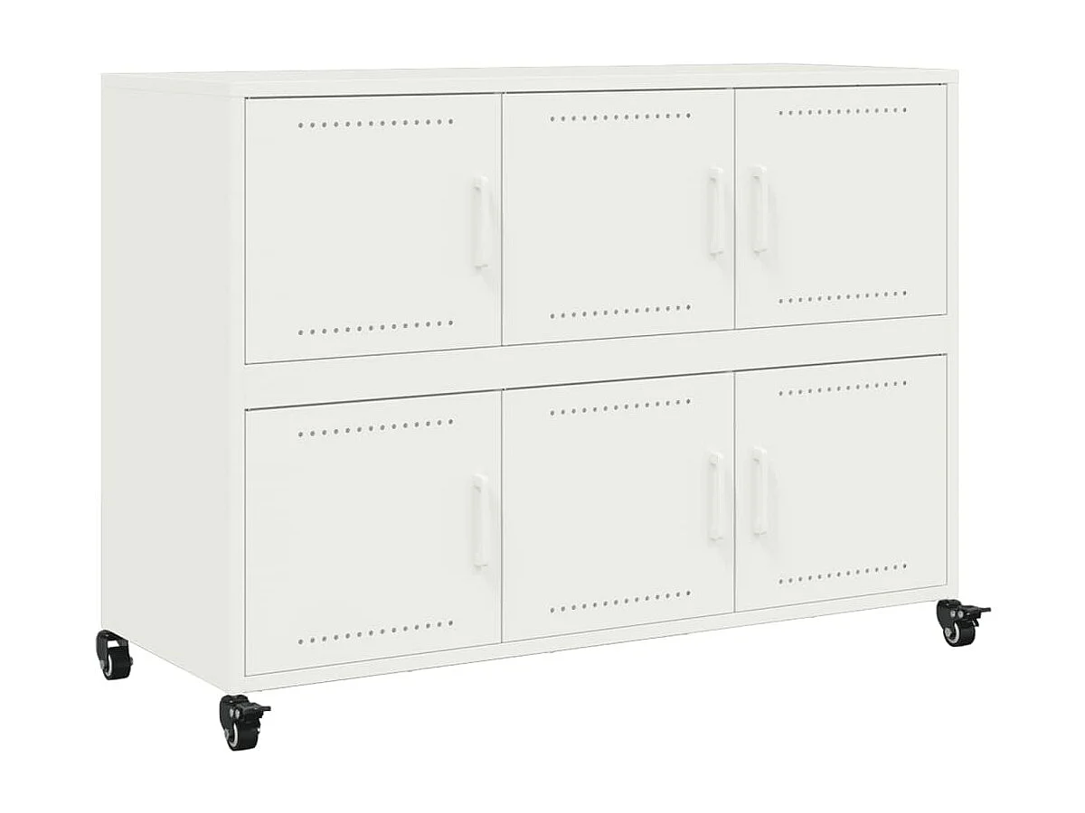 Buffet blanc 100,5x39x72 cm acier