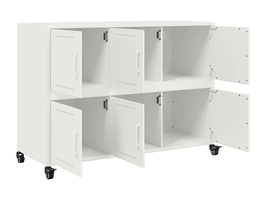 Buffet blanc 100,5x39x72 cm acier