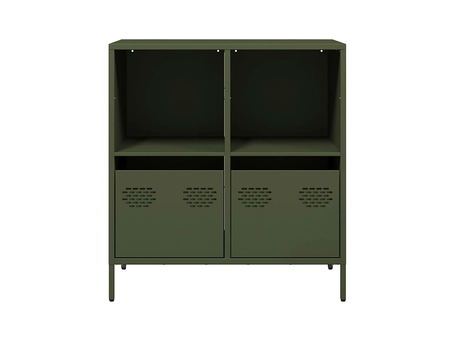 Buffet vert olive 68x39x73,5 cm acier laminé à froid