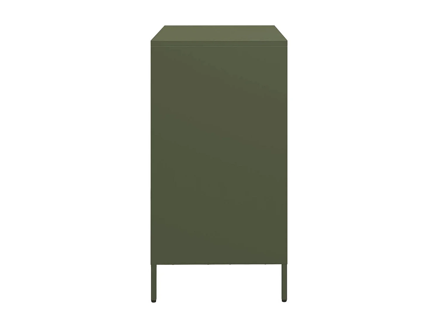 Dressoir 68x39x73,5 cm koudgewalst staal olijfgroen