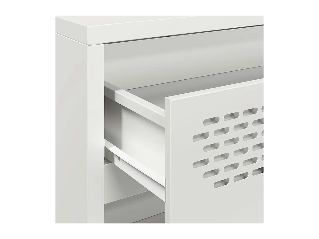 Buffet blanc 68x39x73,5 cm acier laminé à froid