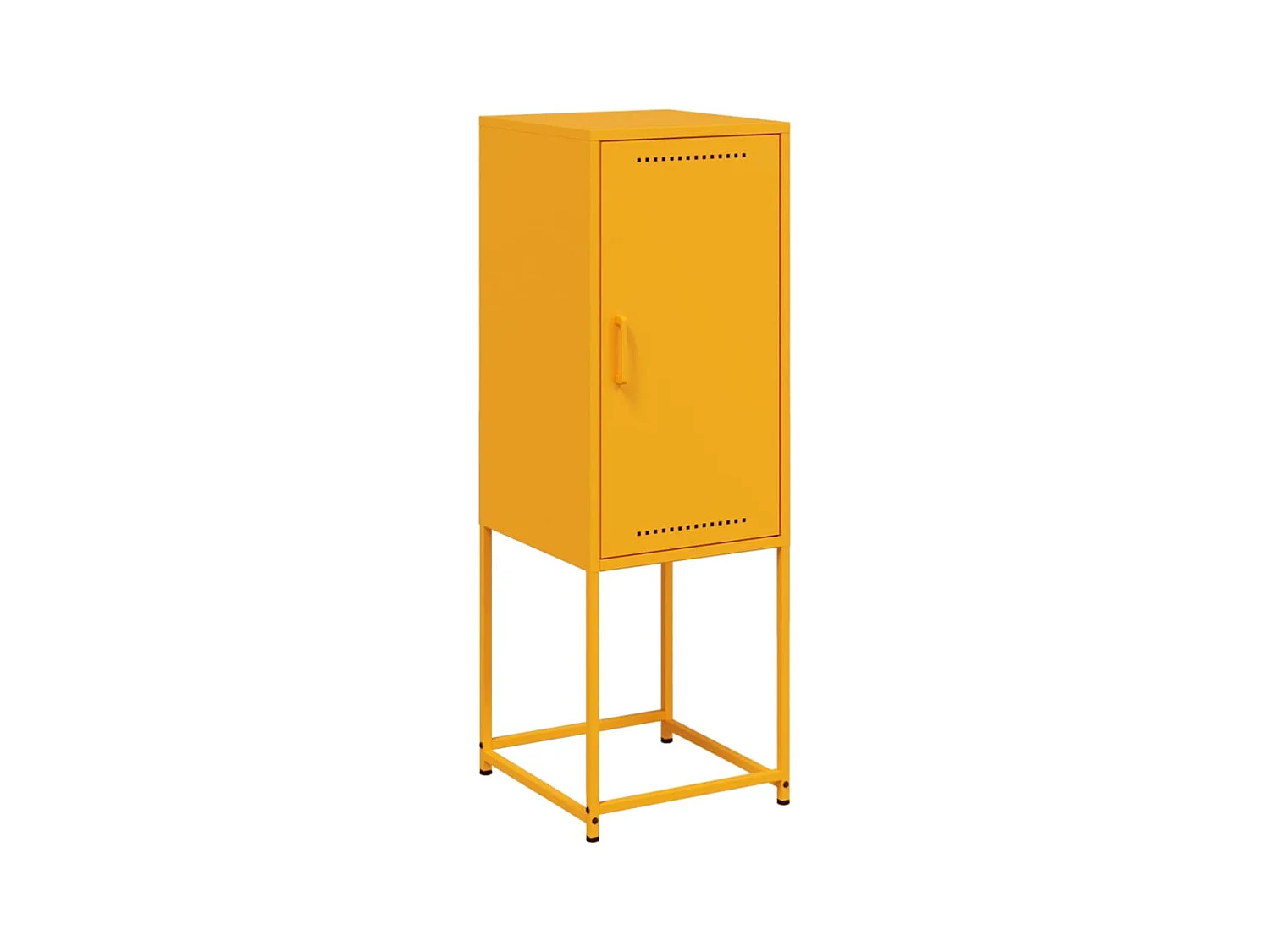 Buffet jaune moutarde 36x39x107 cm acier