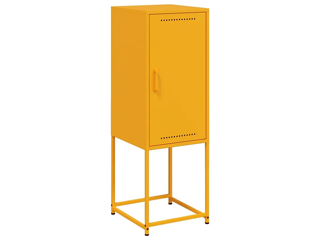 Aparador alto 36x39x107 cm aço amarelo mostarda