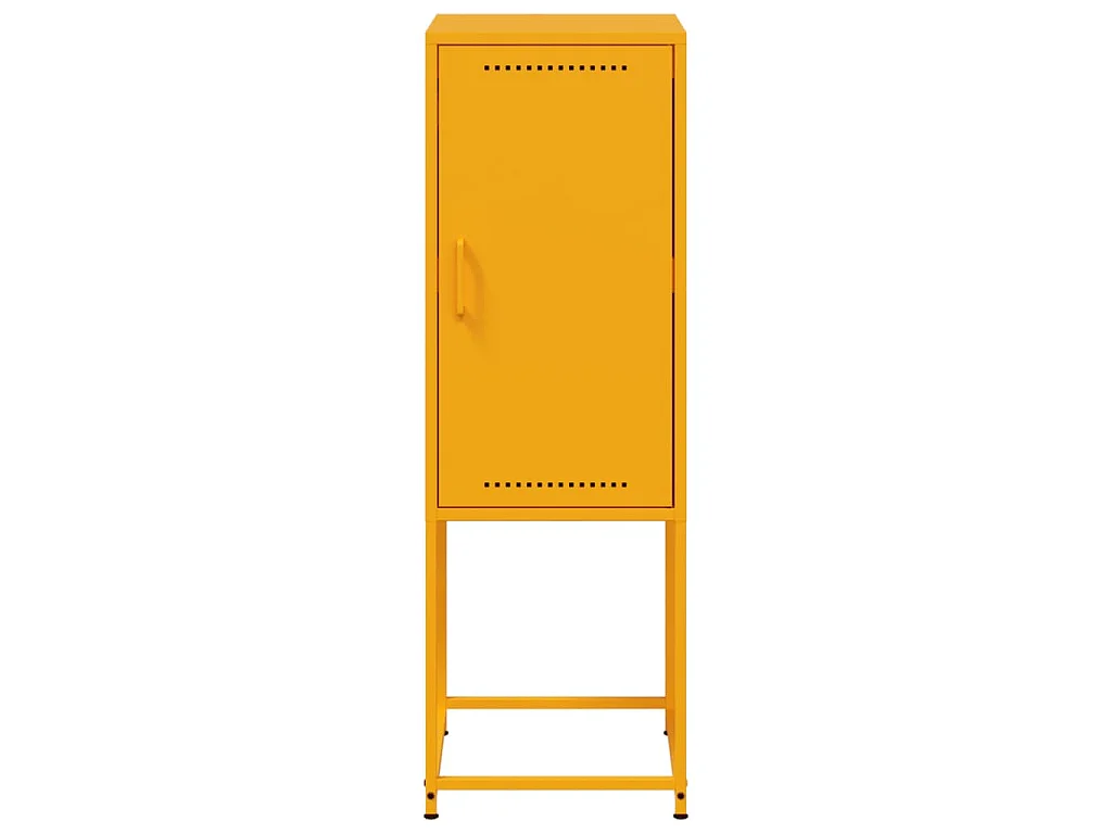 Aparador alto 36x39x107 cm aço amarelo mostarda