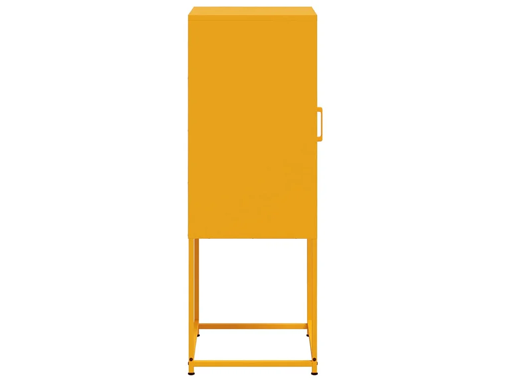 Aparador alto 36x39x107 cm aço amarelo mostarda