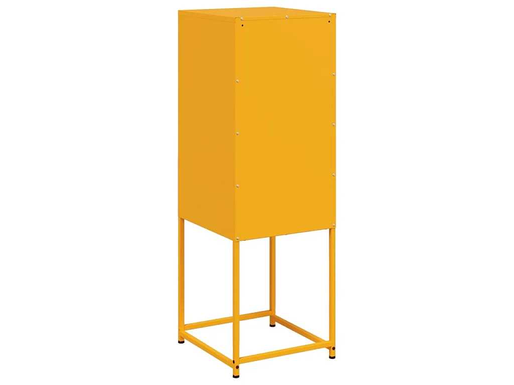 Aparador alto 36x39x107 cm aço amarelo mostarda