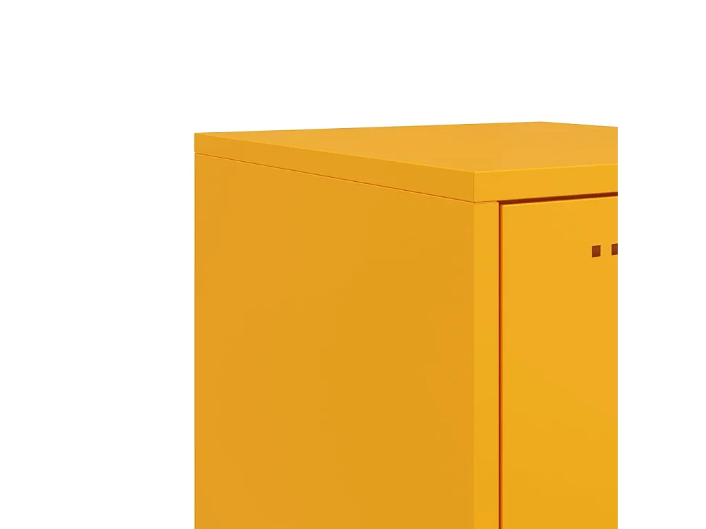 Buffet jaune moutarde 36x39x107 cm acier