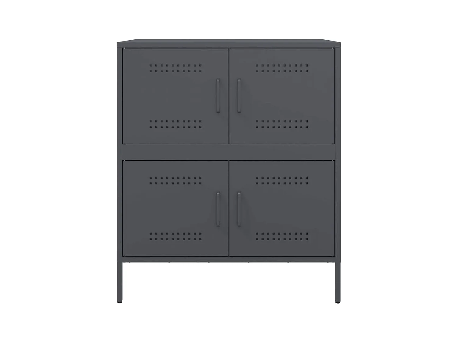 Dressoir 68x39x79 cm staal antracietkleurig
