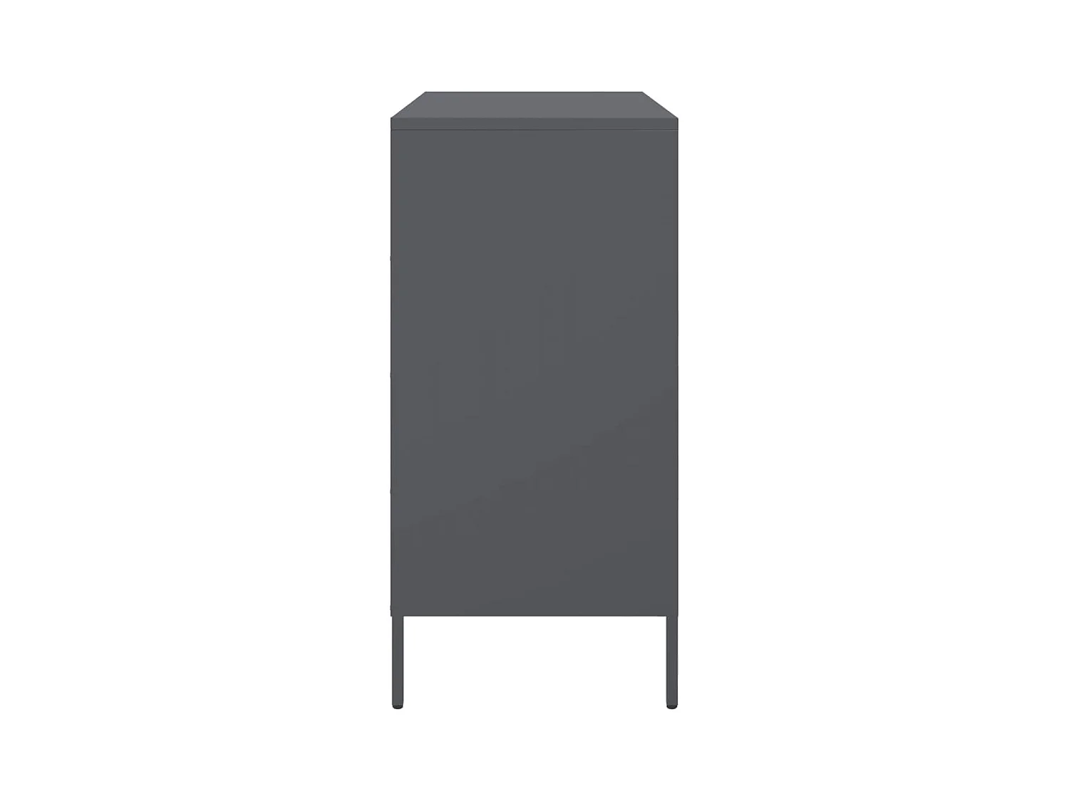 Dressoir 68x39x79 cm staal antracietkleurig