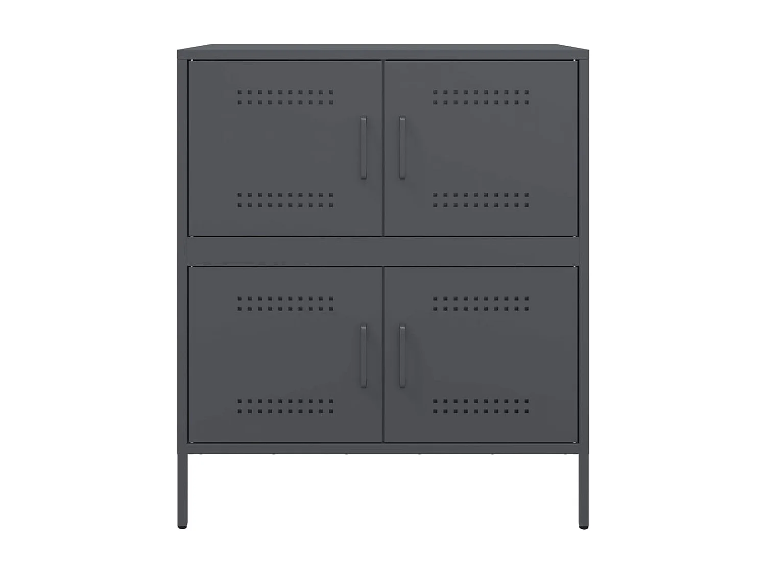 Buffet anthracite 68x39x79 cm acier