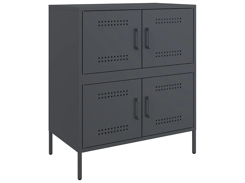 Buffet anthracite 68x39x79 cm acier