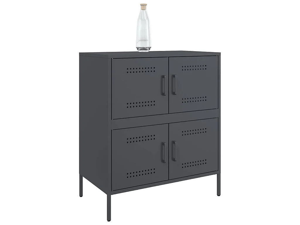 Buffet anthracite 68x39x79 cm acier