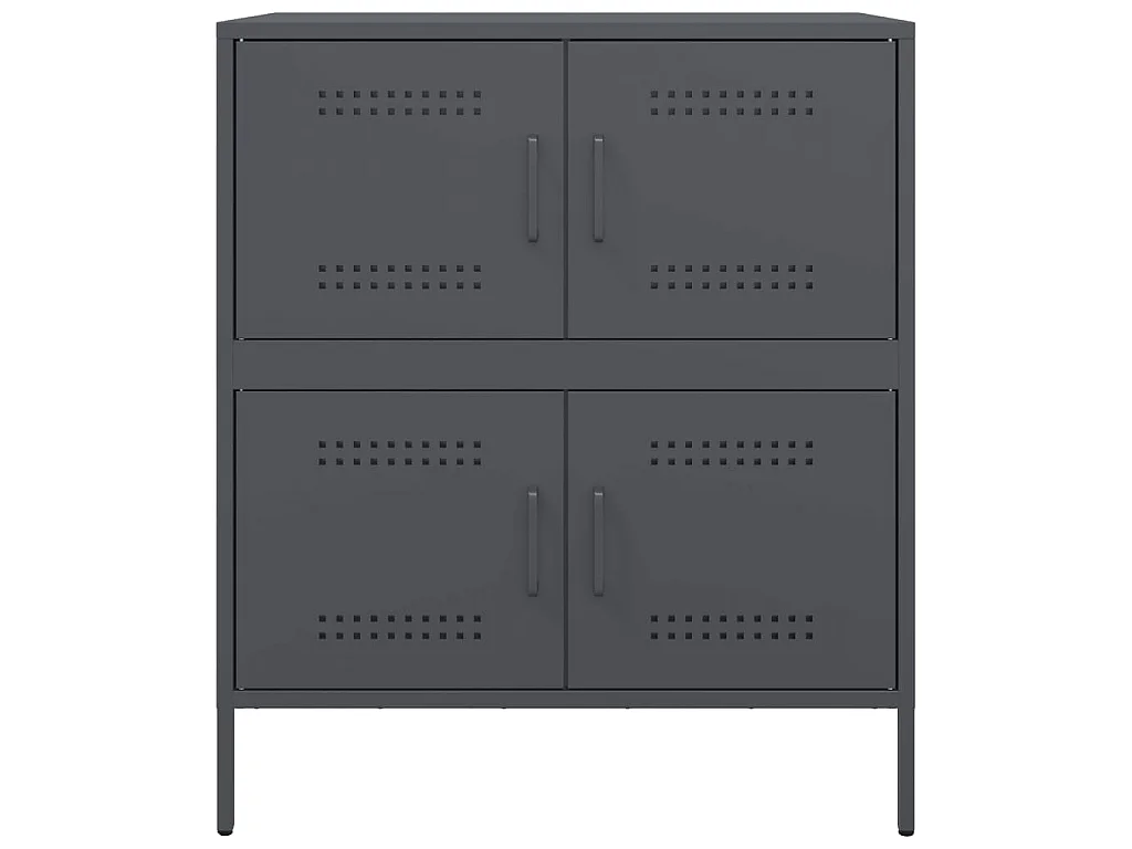 Buffet anthracite 68x39x79 cm acier