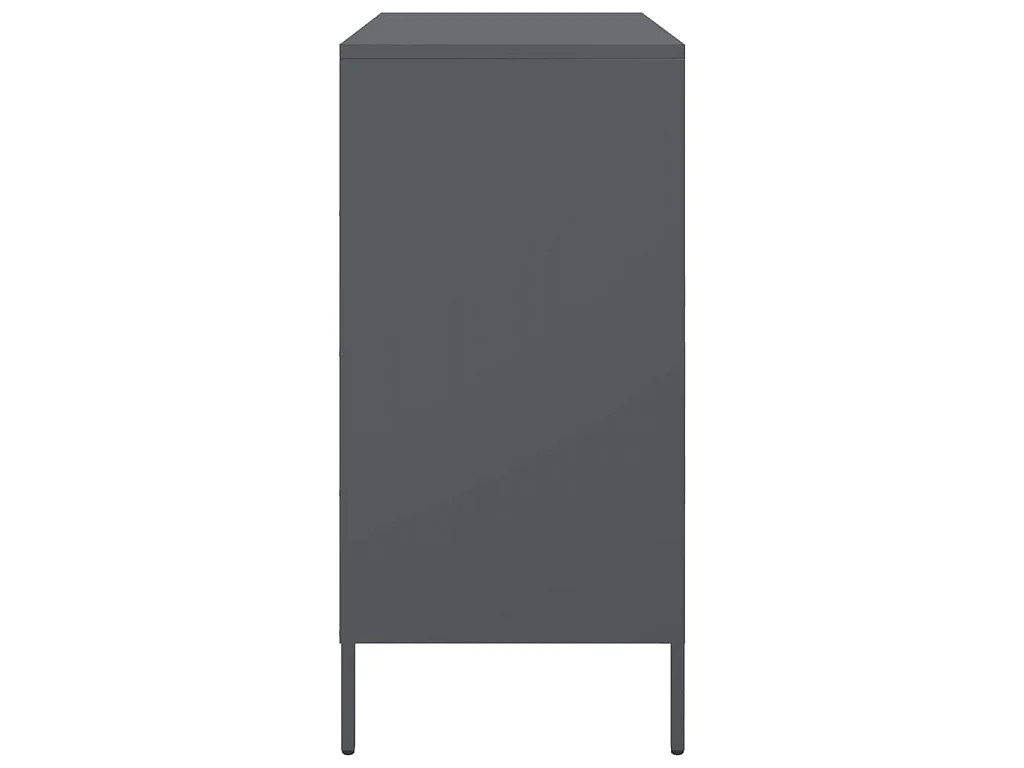 Buffet anthracite 68x39x79 cm acier