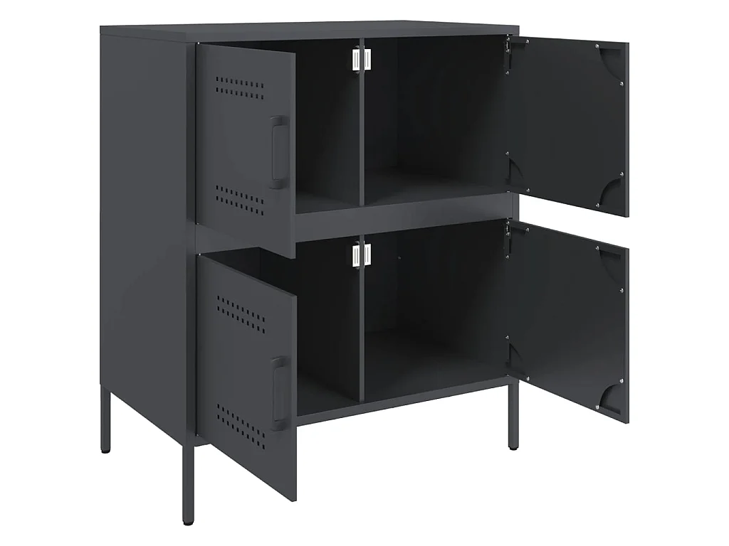 Buffet anthracite 68x39x79 cm acier