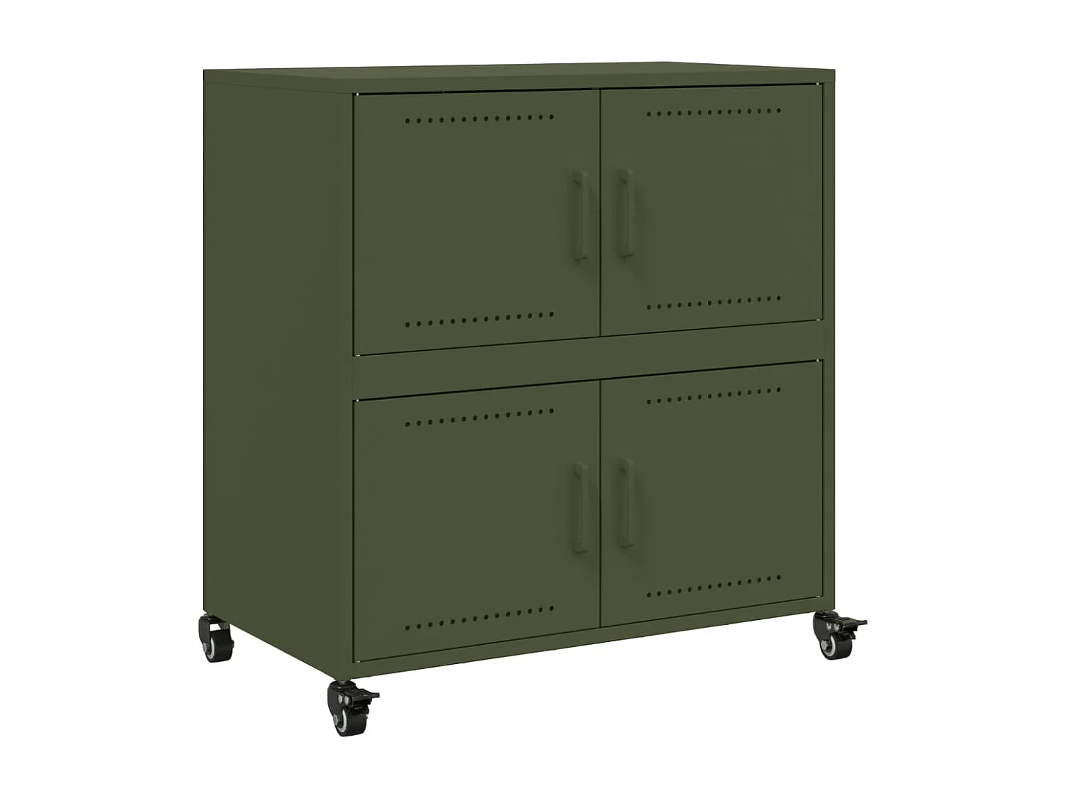 Buffet vert olive 68x39x72 cm acier
