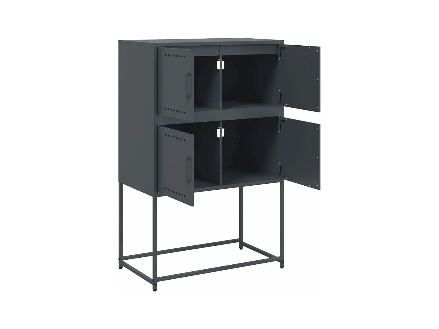 Dressoir 68,5x38,5x107 cm staal antracietkleurig