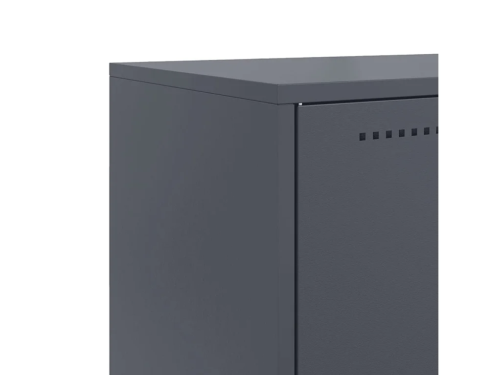 Buffet anthracite 68,5x38,5x107 cm acier