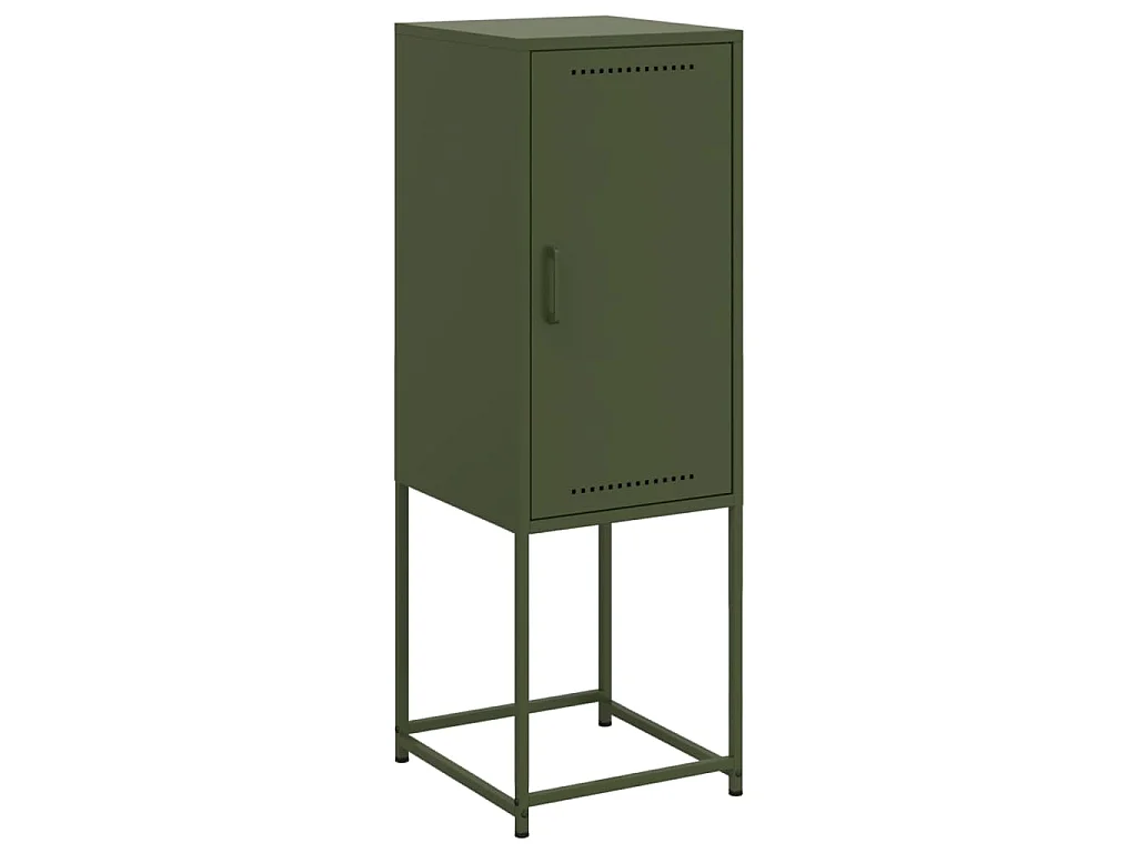 Aparador alto 36x39x107 cm aço verde azeitona