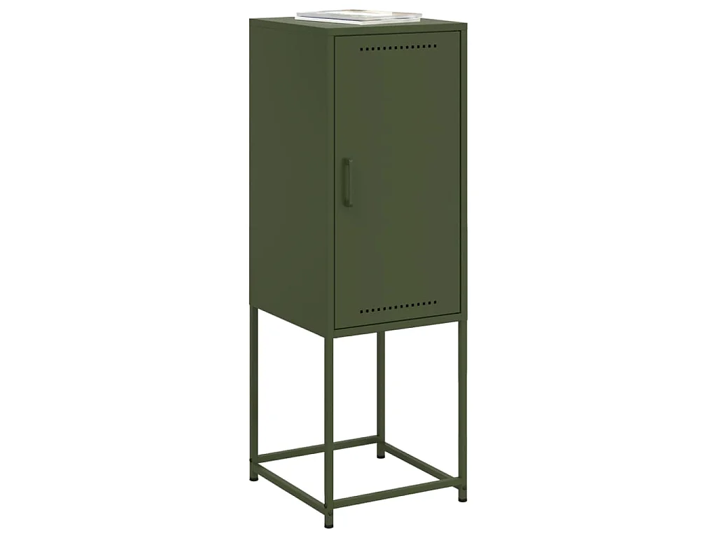 Aparador alto 36x39x107 cm aço verde azeitona