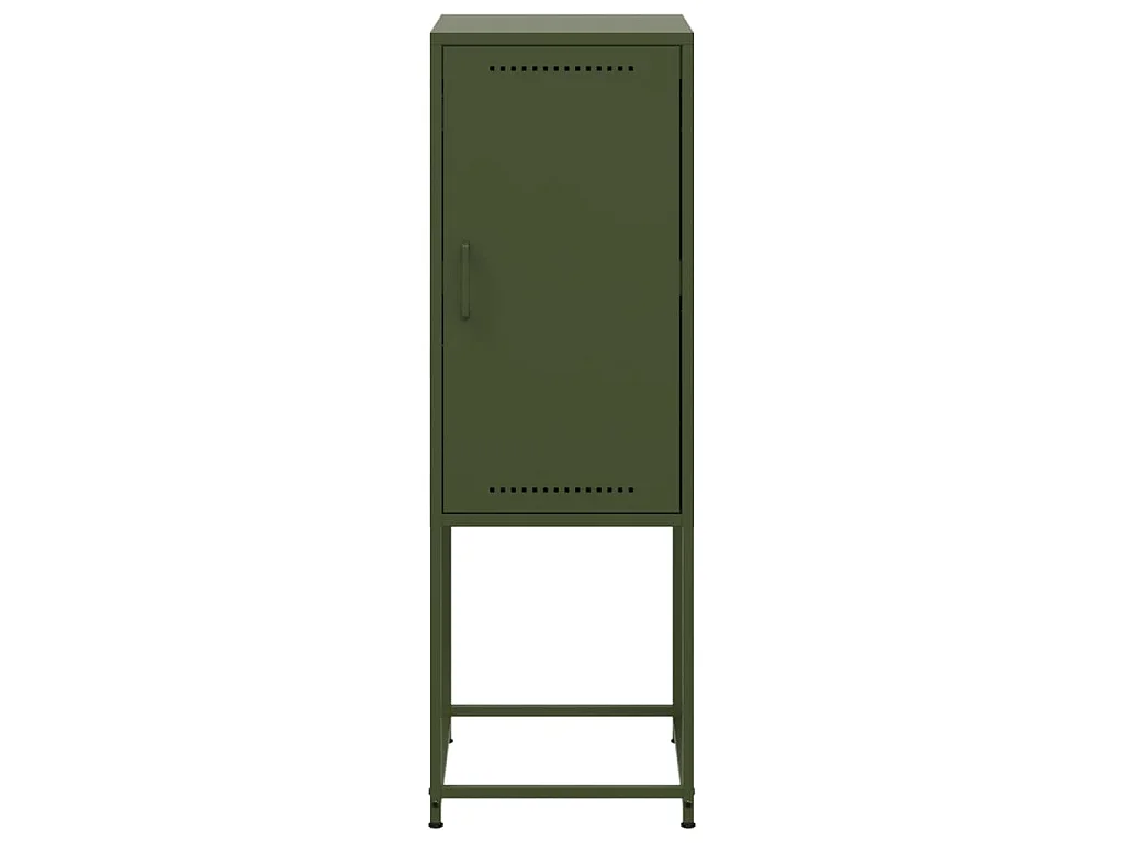 Aparador alto 36x39x107 cm aço verde azeitona