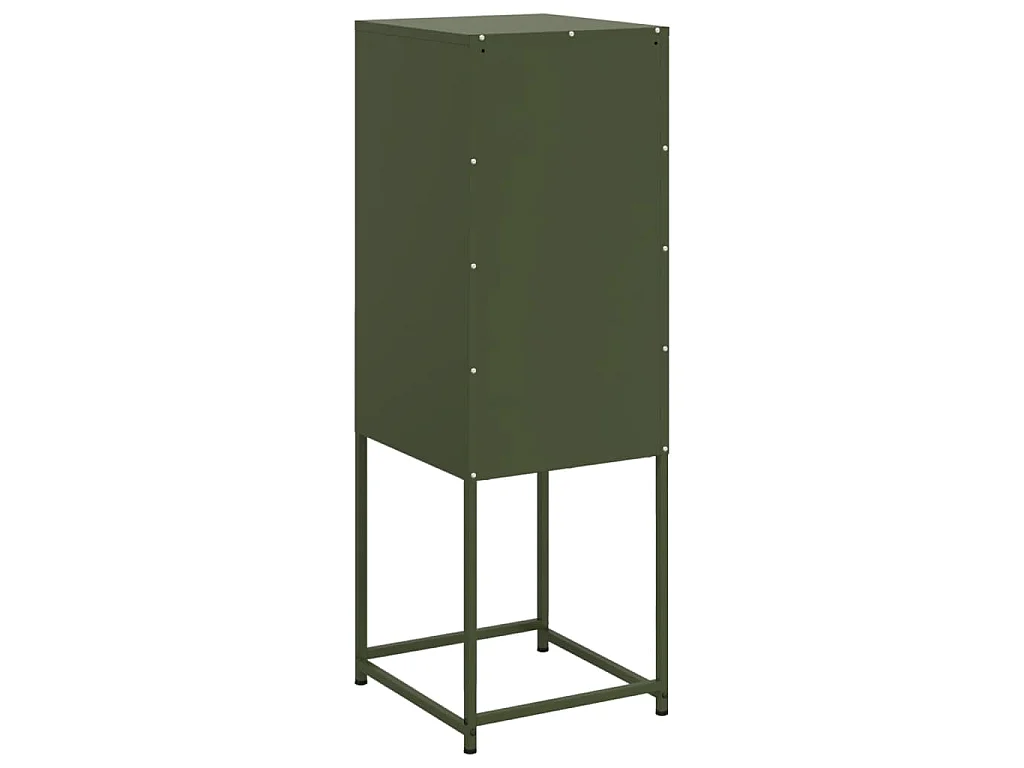 Aparador alto 36x39x107 cm aço verde azeitona