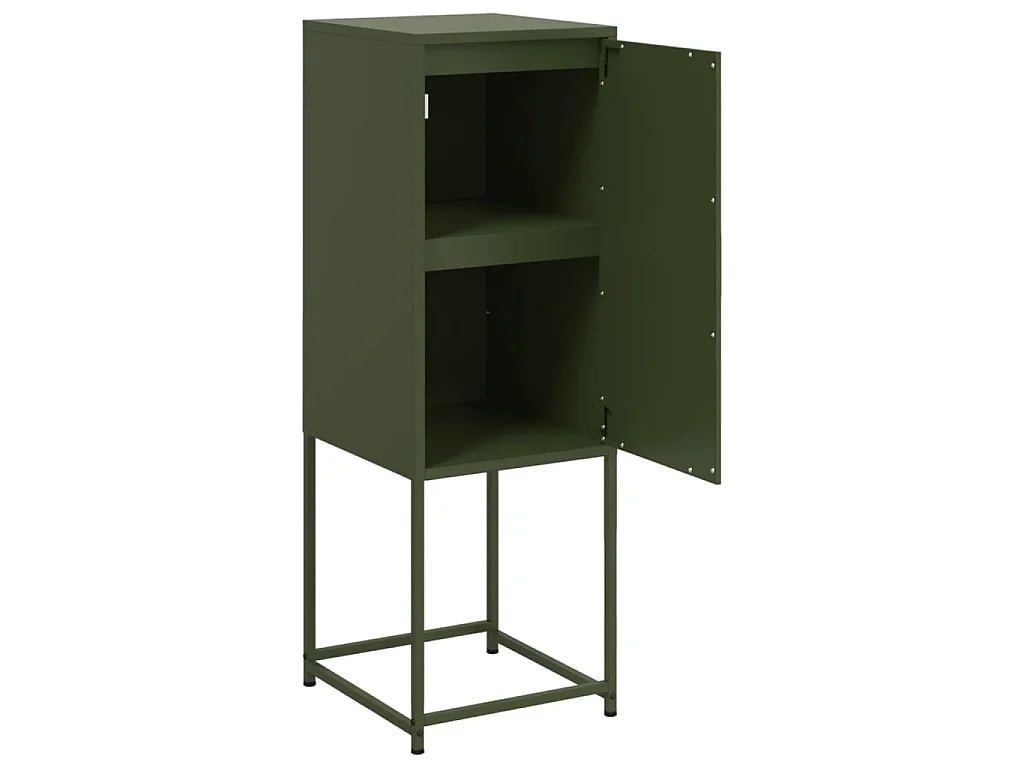 Aparador alto 36x39x107 cm aço verde azeitona