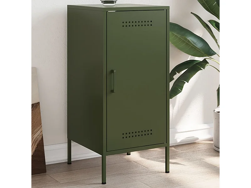 Sideboard Olivgrün 36x39x79 cm Stahl