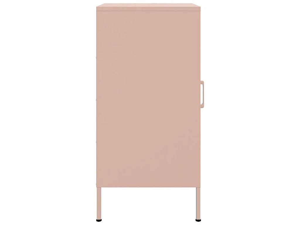 Aparadores 2 pcs 36x39x79 cm aço rosa