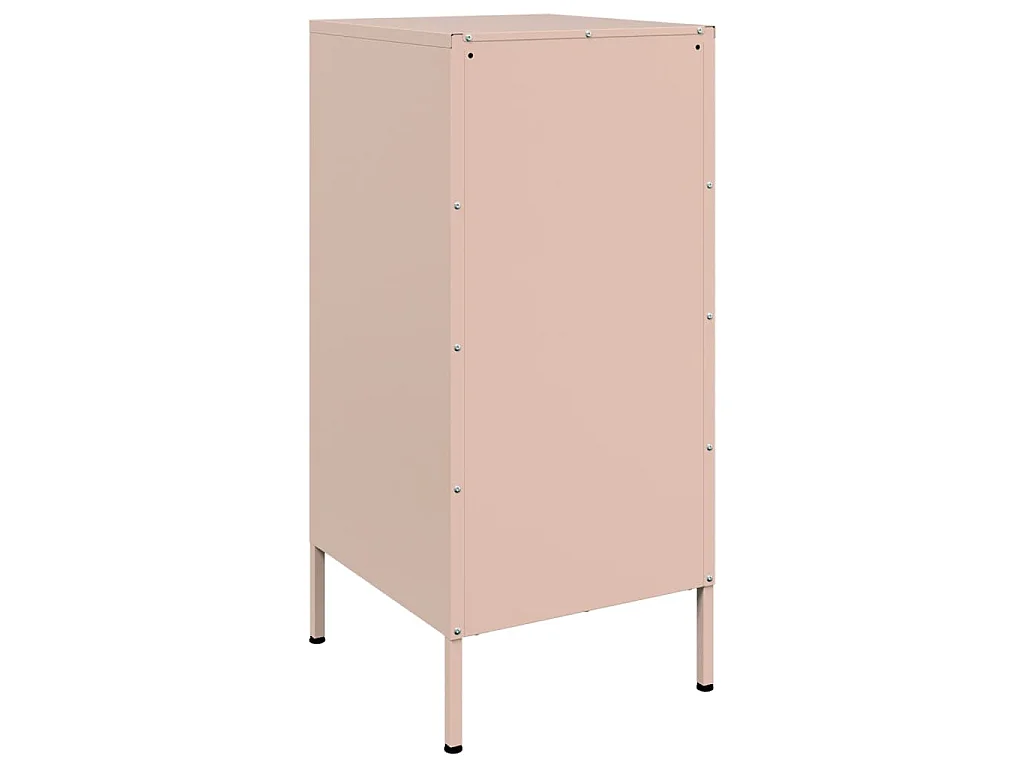 Aparadores 2 pcs 36x39x79 cm aço rosa