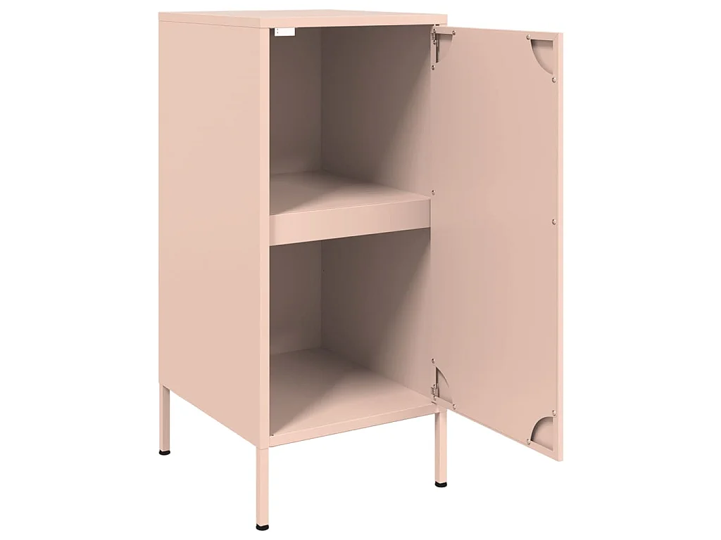 Aparadores 2 pcs 36x39x79 cm aço rosa