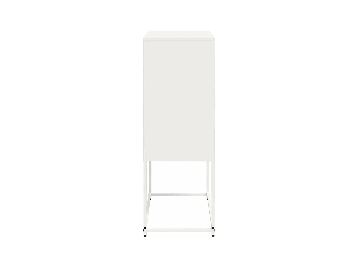 Credenza Bianca 68,5x38,5x107 cm in Acciaio