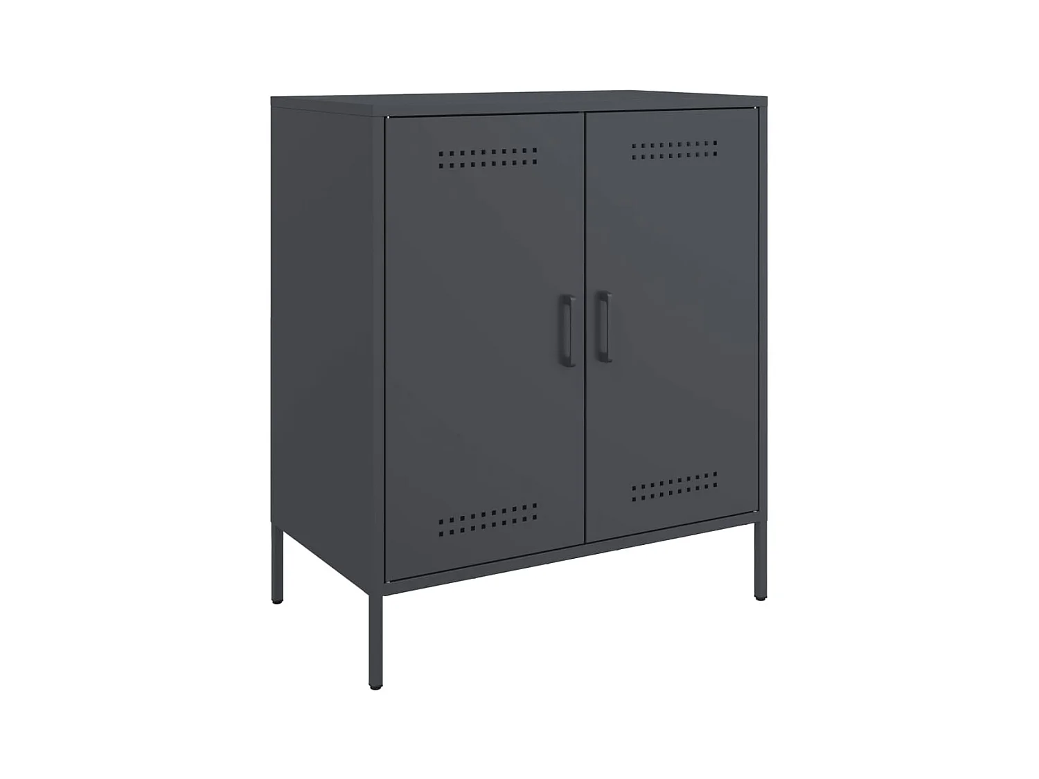 Buffet anthracite 68x39x79 cm acier