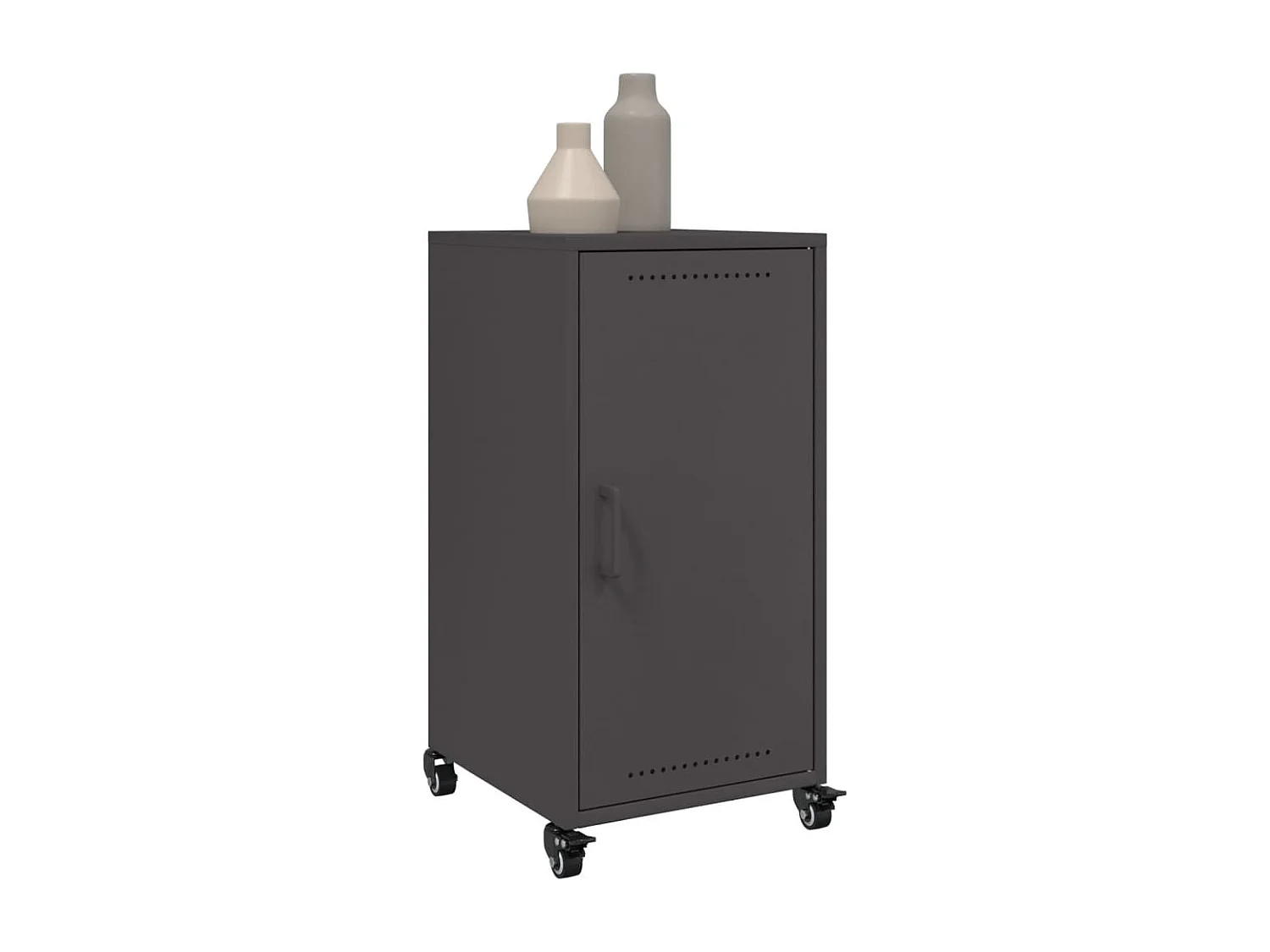 Buffet noir 36x39x72 cm acier