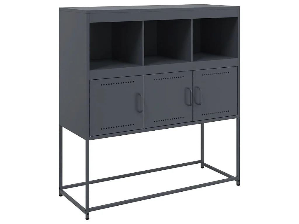 Credenza Antracite 100,5x39x107 cm in Acciaio