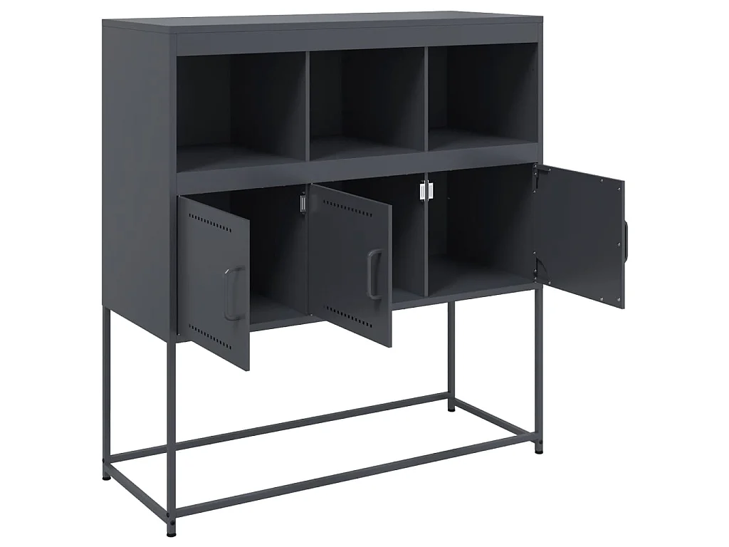 Credenza Antracite 100,5x39x107 cm in Acciaio