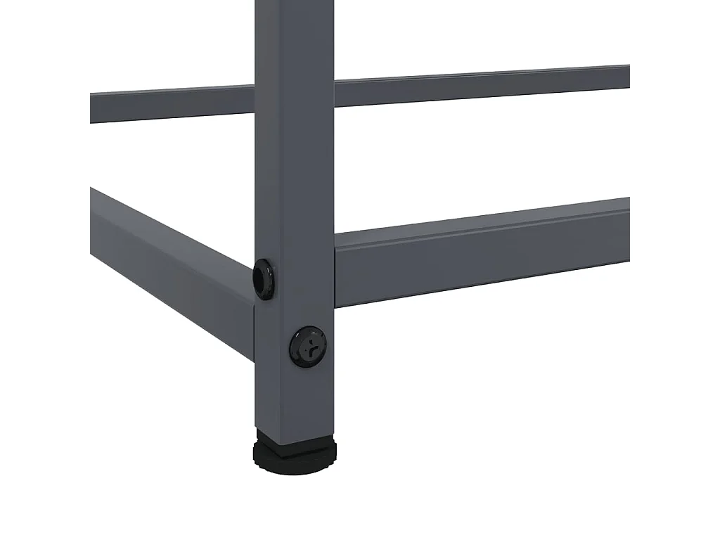 Buffet anthracite 100,5x39x107 cm acier