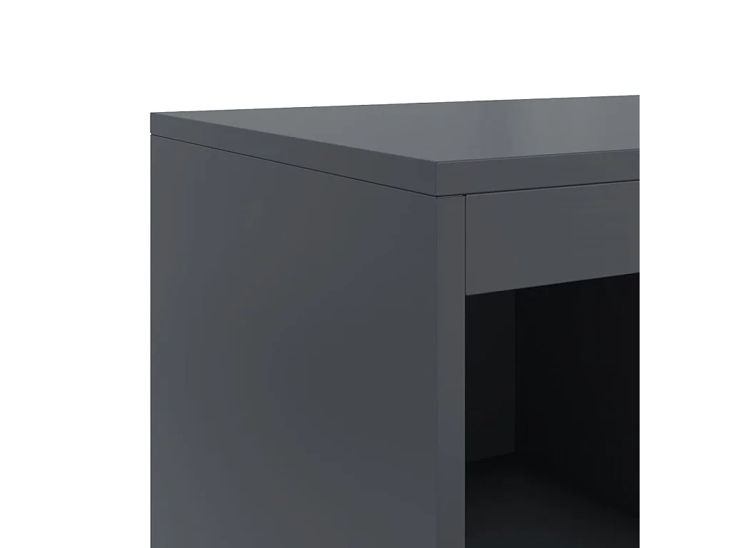 Buffet anthracite 100,5x39x107 cm acier